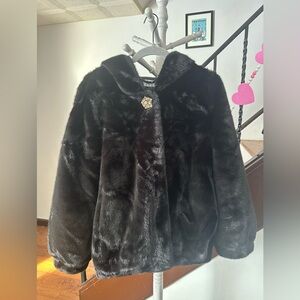 NWT Black Faux Fur Jacket